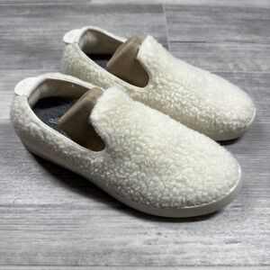 New Allbirds Men's 7 Wool Lounger Fluff Natural White Cream Shoes Sherpa Slipper